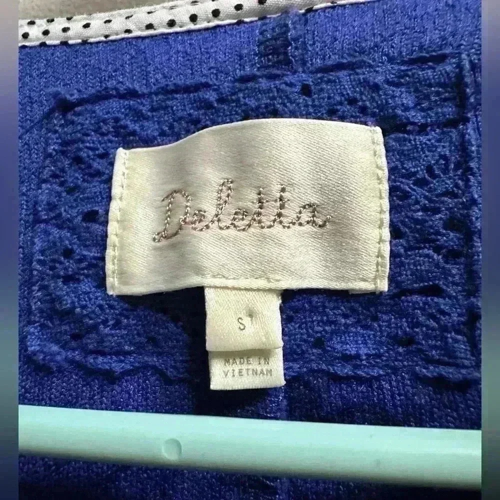 SOLD | Anthropologie Deletta Clemente Sleeveless Blouse | Size S | Royal Blue - Picture 11 of 11